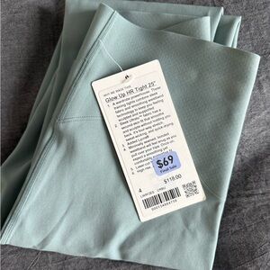 lululemon glow up Light Green Leggings